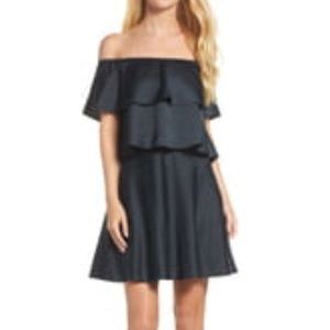 Eliza J Off the Shoulder Popover Dress